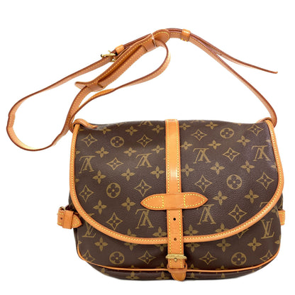 LOUIS VUITTON ルイヴィトン M40710 ソミュールMM ショルダーバッグ モノグラムキャンバス レディース 中古