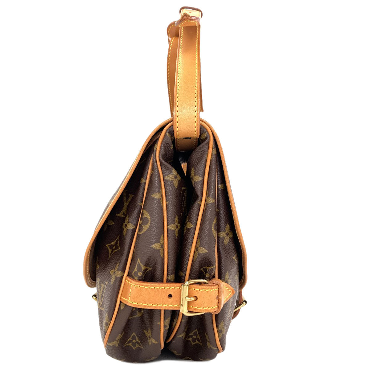 LOUIS VUITTON ルイヴィトン M40710 ソミュールMM ショルダーバッグ モノグラムキャンバス レディース 中古