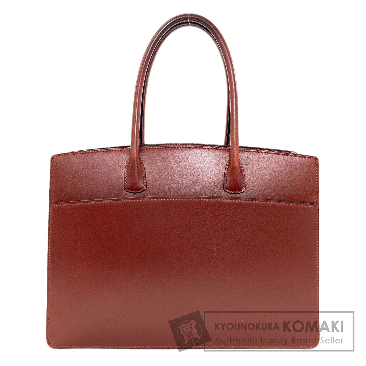HERMES エルメス ホワイトバス ゴールド金具 トートバッグ ボックスカーフ レディース 中古