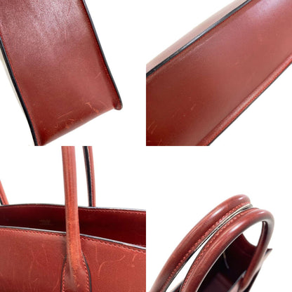 HERMES エルメス ホワイトバス ゴールド金具 トートバッグ ボックスカーフ レディース 中古