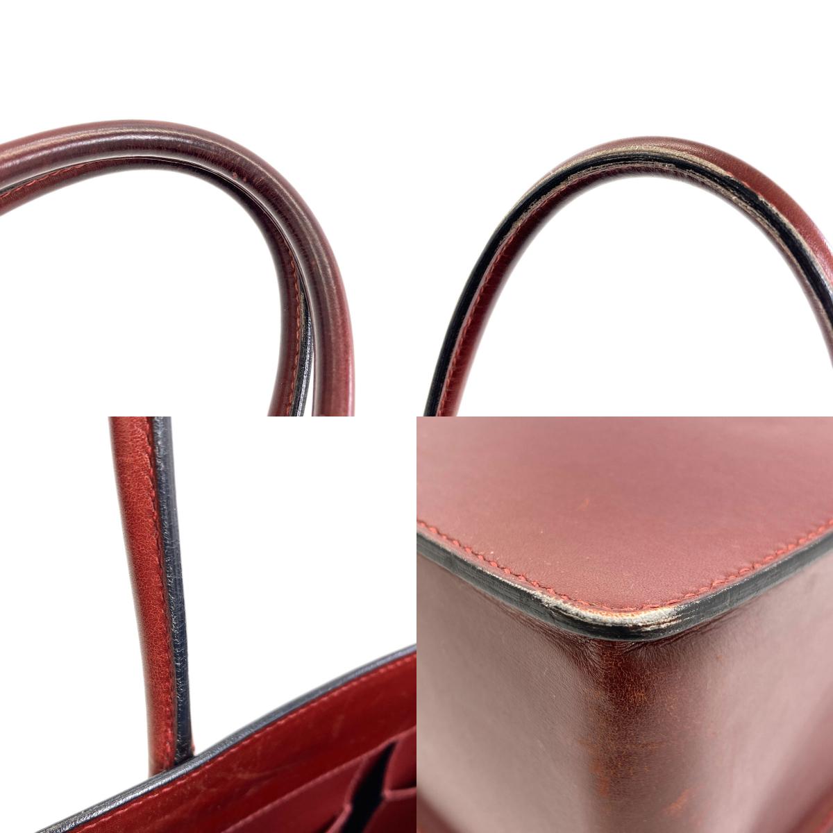 HERMES エルメス ホワイトバス ゴールド金具 トートバッグ ボックスカーフ レディース 中古