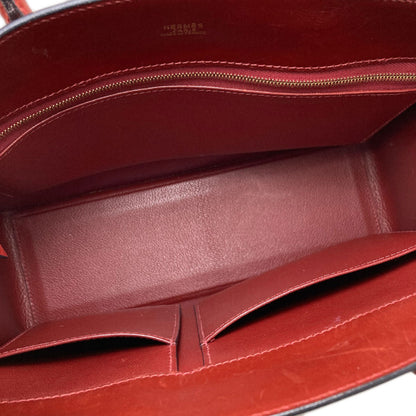 HERMES エルメス ホワイトバス ゴールド金具 トートバッグ ボックスカーフ レディース 中古