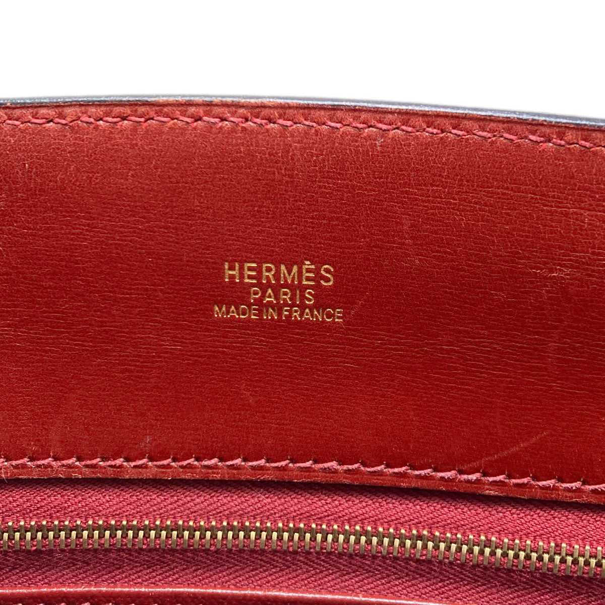 HERMES エルメス ホワイトバス ゴールド金具 トートバッグ ボックスカーフ レディース 中古