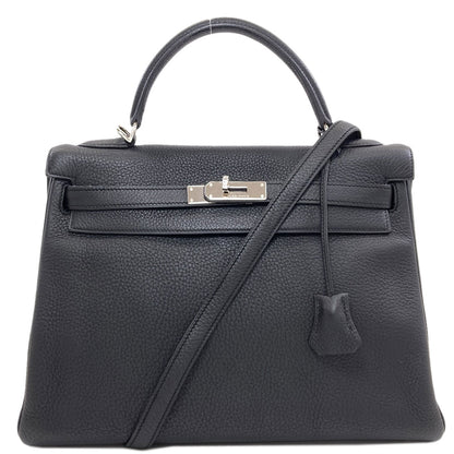 HERMES エルメス ケリー32 内縫い シルバー金具 ハンドバッグ トリヨン レディース 中古