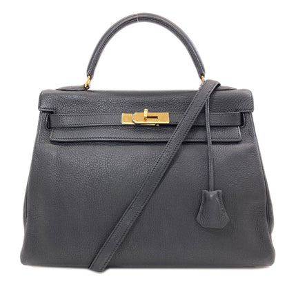 HERMES エルメス ケリー32 内縫い ゴールド金具 ハンドバッグ トリヨン レディース 中古