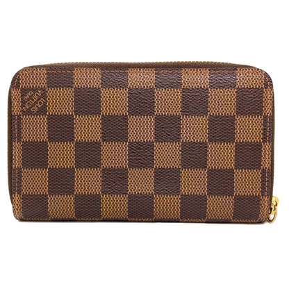 LOUIS VUITTON ルイヴィトン N60028 ジッピー・コンパクト 長財布（小銭入れあり） ダミエキャンバス レディース 中古