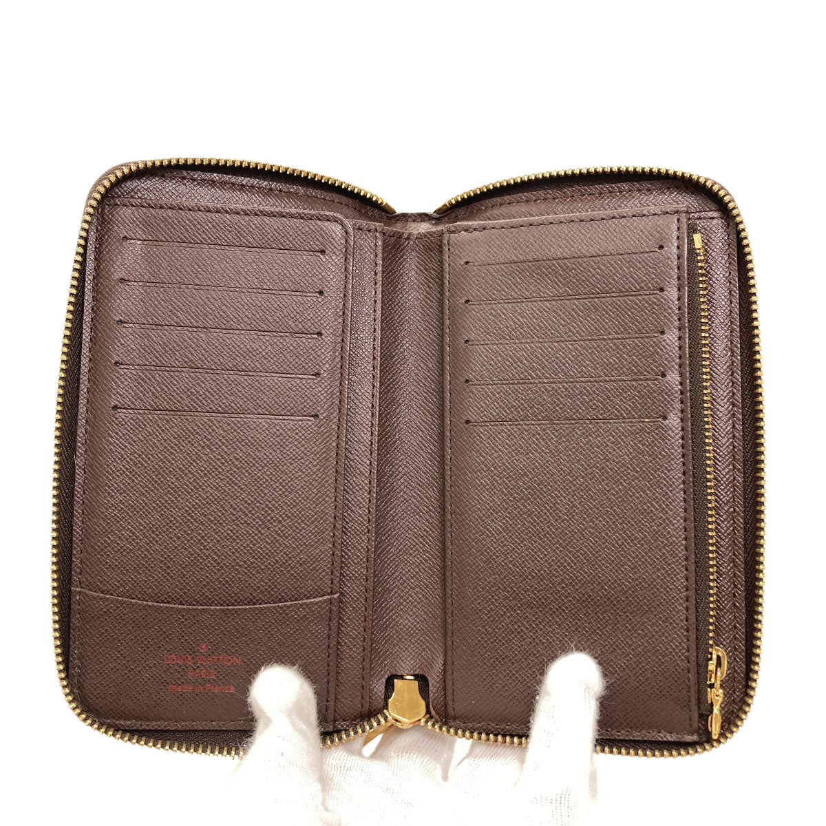 LOUIS VUITTON ルイヴィトン N60028 ジッピー・コンパクト 長財布（小銭入れあり） ダミエキャンバス レディース 中古