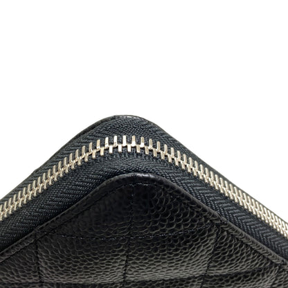 CHANEL シャネル マトラッセ ココマーク シルバー金具 長財布（小銭入れあり） グレインド カーフスキン レディース 中古