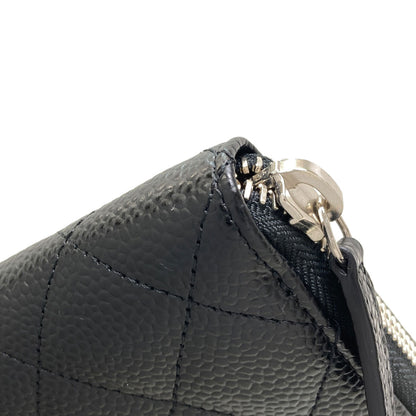 CHANEL シャネル マトラッセ ココマーク シルバー金具 長財布（小銭入れあり） グレインド カーフスキン レディース 中古