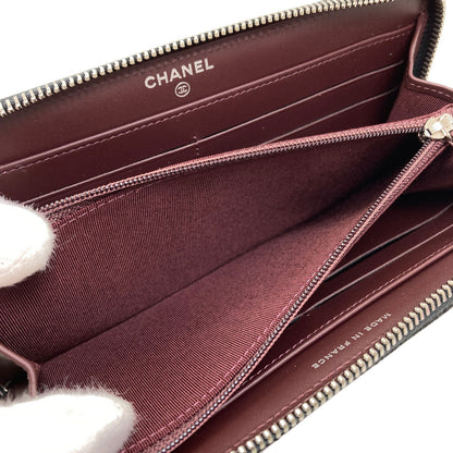 CHANEL シャネル マトラッセ ココマーク シルバー金具 長財布（小銭入れあり） グレインド カーフスキン レディース 中古
