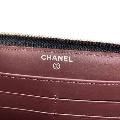CHANEL シャネル マトラッセ ココマーク シルバー金具 長財布（小銭入れあり） グレインド カーフスキン レディース 中古