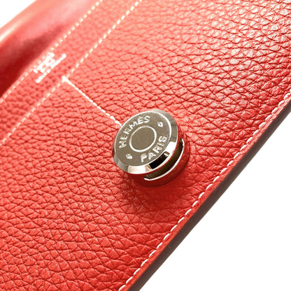 HERMES エルメス ドゴンGM デュオ シルバー金具 長財布（小銭入れあり） カーフ レディース 中古