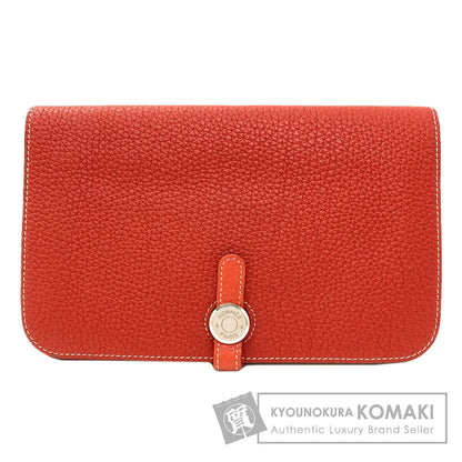HERMES エルメス ドゴンGM デュオ シルバー金具 長財布（小銭入れあり） カーフ レディース 中古