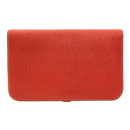 HERMES エルメス ドゴンGM デュオ シルバー金具 長財布（小銭入れあり） カーフ レディース 中古