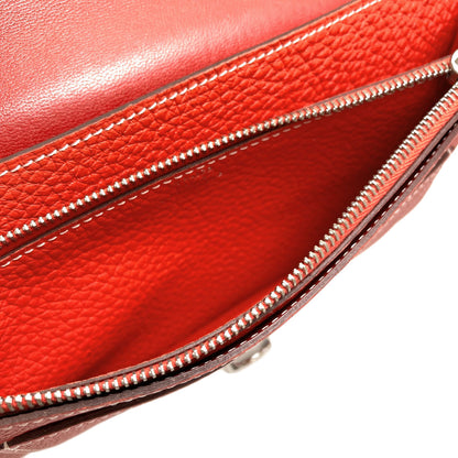 HERMES エルメス ドゴンGM デュオ シルバー金具 長財布（小銭入れあり） カーフ レディース 中古