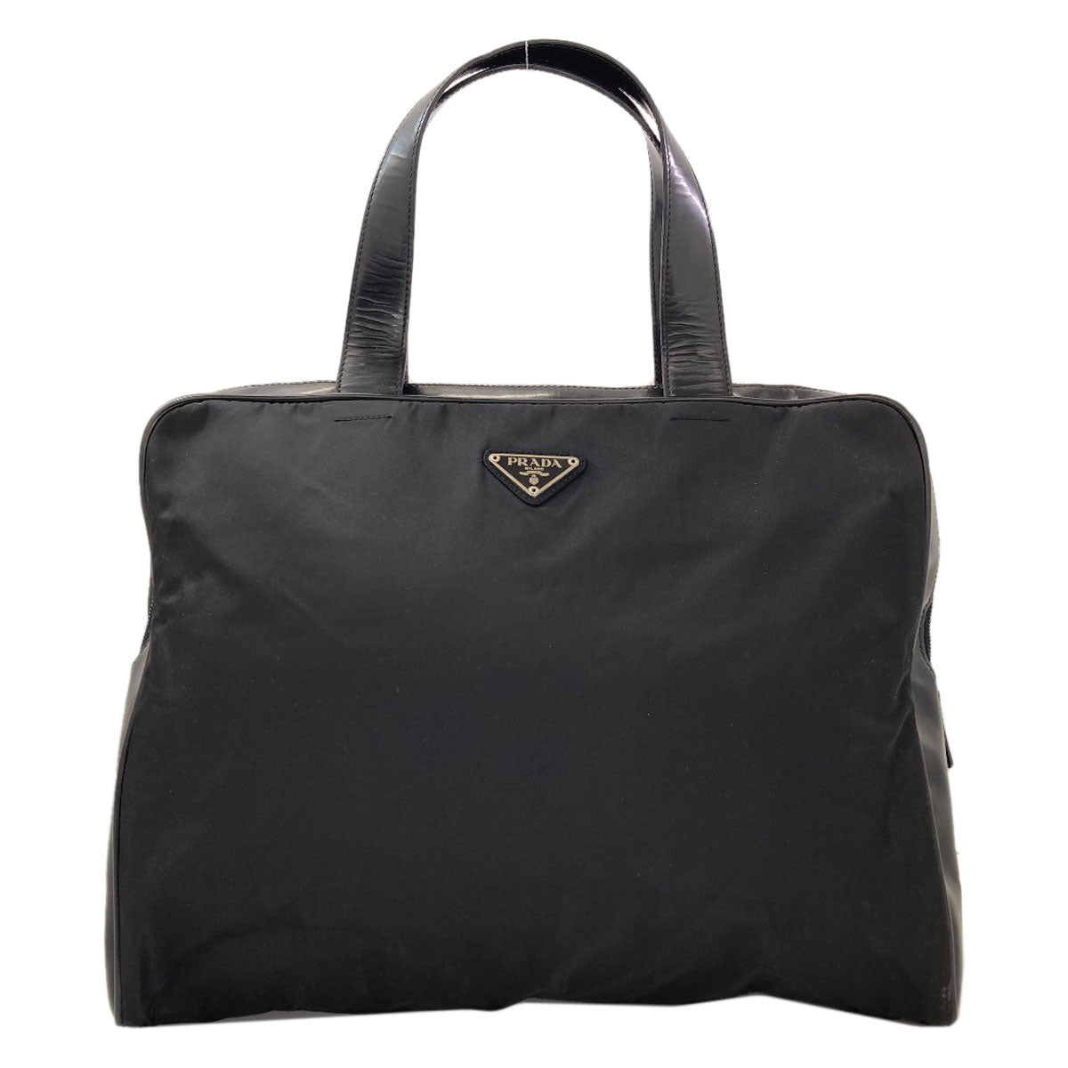 PRADA プラダ ロゴ金具 ハンドバッグ ナイロン レディース 中古