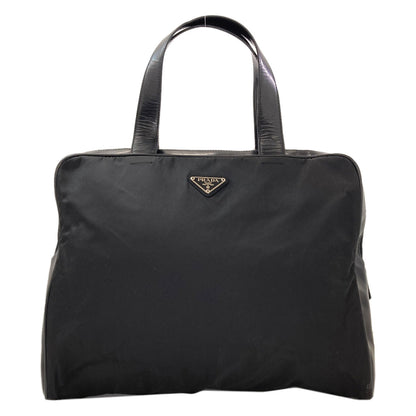 PRADA プラダ ロゴ金具 ハンドバッグ ナイロン レディース 中古