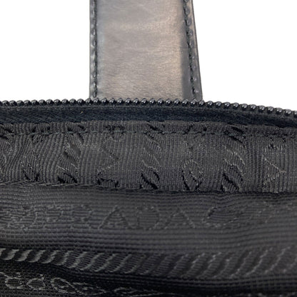 PRADA プラダ ロゴ金具 ハンドバッグ ナイロン レディース 中古