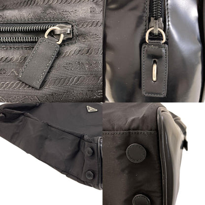PRADA プラダ ロゴ金具 ハンドバッグ ナイロン レディース 中古