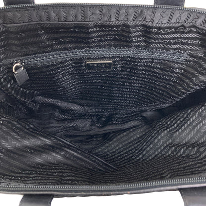 PRADA プラダ ロゴ金具 ハンドバッグ ナイロン レディース 中古