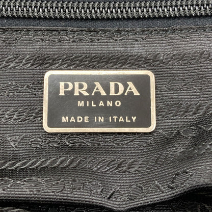 PRADA プラダ ロゴ金具 ハンドバッグ ナイロン レディース 中古