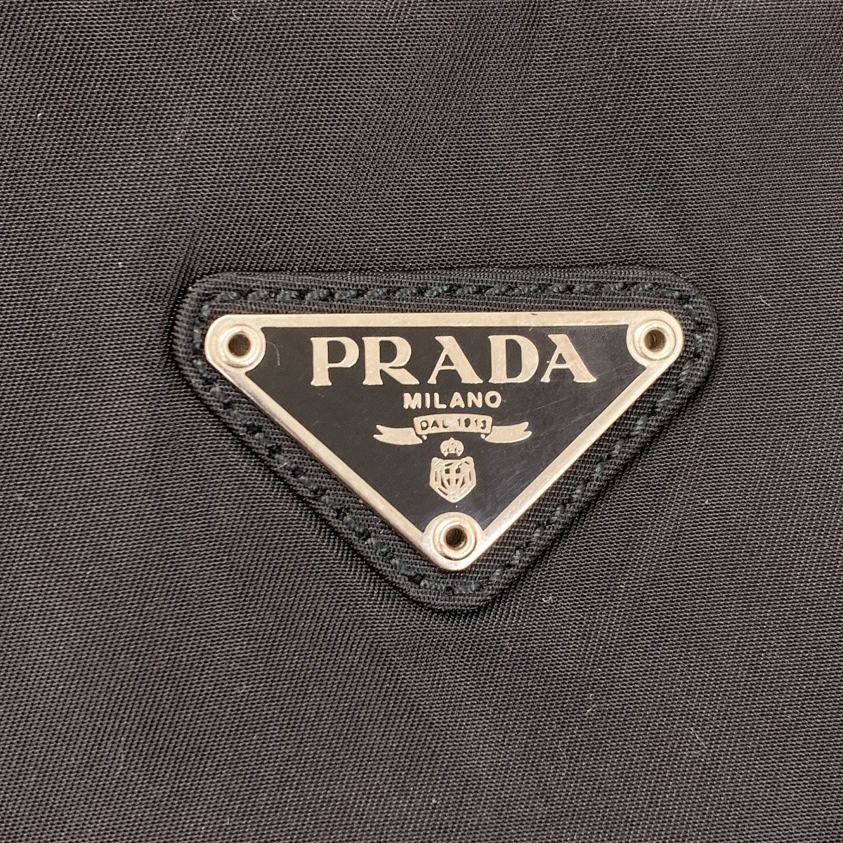 PRADA プラダ ロゴ金具 ハンドバッグ ナイロン レディース 中古