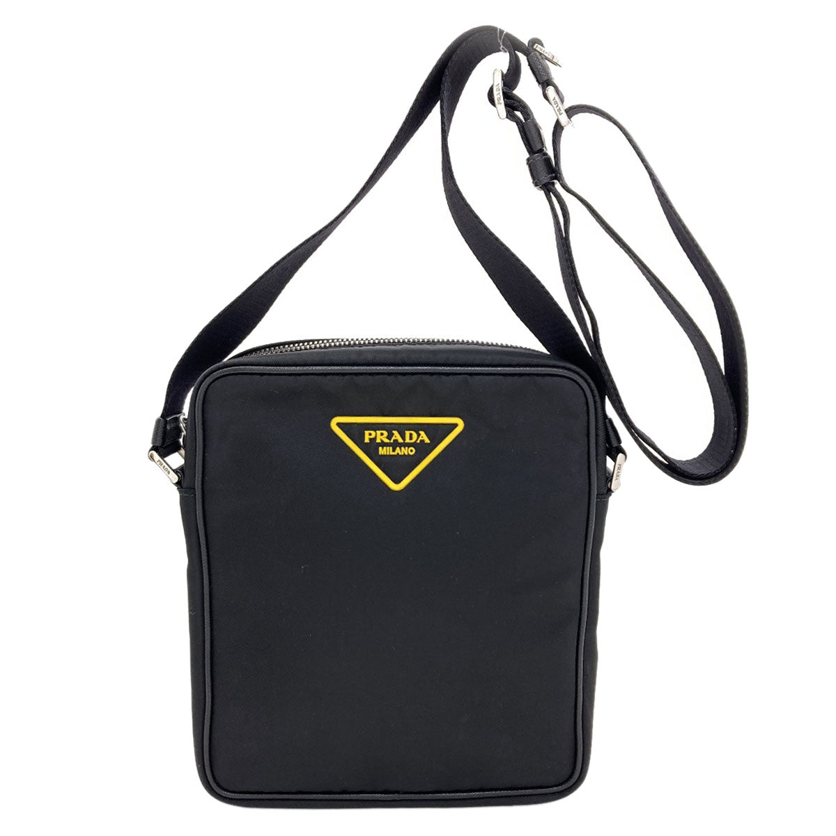 PRADA プラダ ロゴ ショルダーバッグ ナイロン レディース 中古