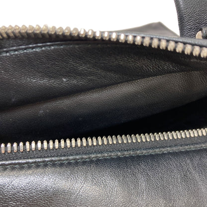 PRADA プラダ ロゴ金具 ハンドバッグ ラムスキン レディース 中古