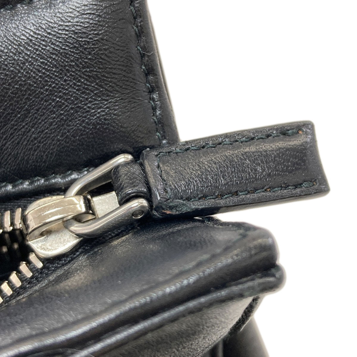 PRADA プラダ ロゴ金具 ハンドバッグ ラムスキン レディース 中古