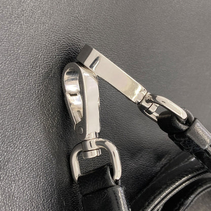 PRADA プラダ ロゴ金具 ハンドバッグ ラムスキン レディース 中古
