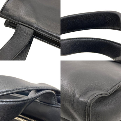 PRADA プラダ ロゴ金具 ハンドバッグ ラムスキン レディース 中古