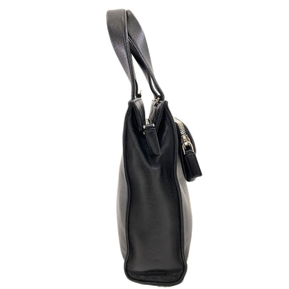 PRADA プラダ ロゴ金具 ハンドバッグ ラムスキン レディース 中古
