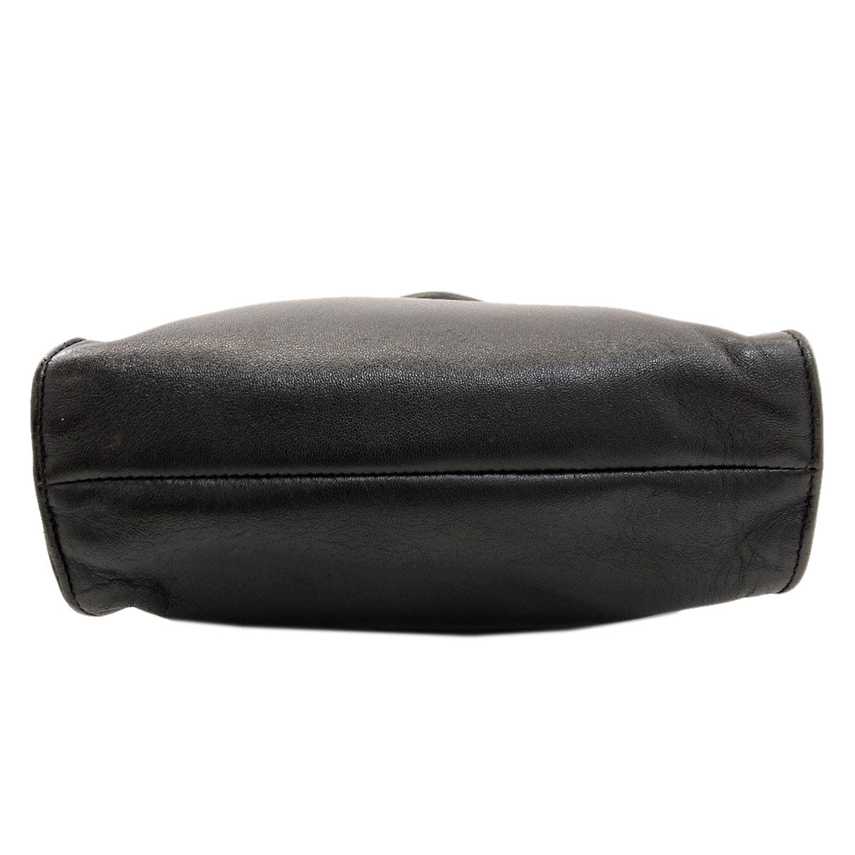 PRADA プラダ ロゴ金具 ハンドバッグ ラムスキン レディース 中古