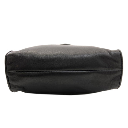 PRADA プラダ ロゴ金具 ハンドバッグ ラムスキン レディース 中古