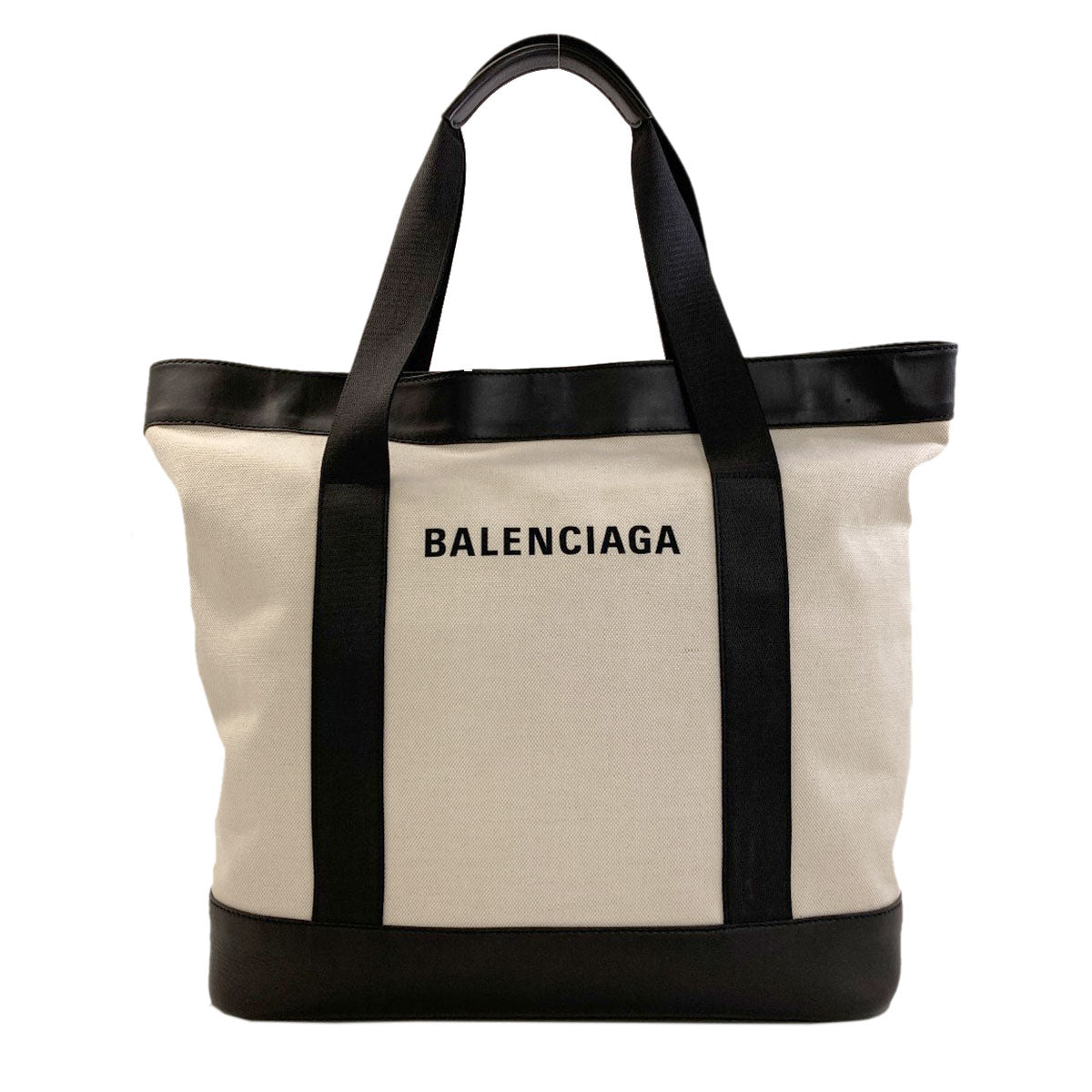 BALENCIAGA バレンシアガ 374767 ネイビートート トートバッグ キャンバス レディース 中古