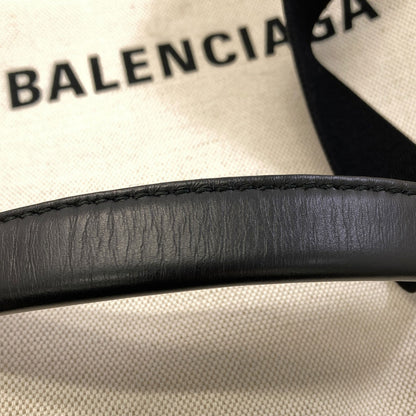 BALENCIAGA バレンシアガ 374767 ネイビートート トートバッグ キャンバス レディース 中古