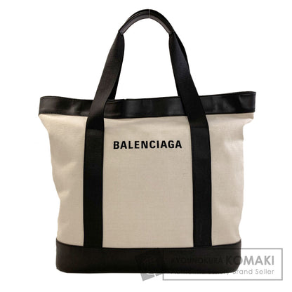 BALENCIAGA バレンシアガ 374767 ネイビートート トートバッグ キャンバス レディース 中古