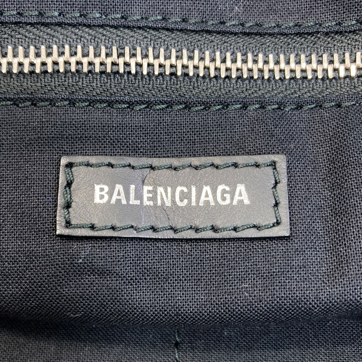 BALENCIAGA バレンシアガ 374767 ネイビートート トートバッグ キャンバス レディース 中古
