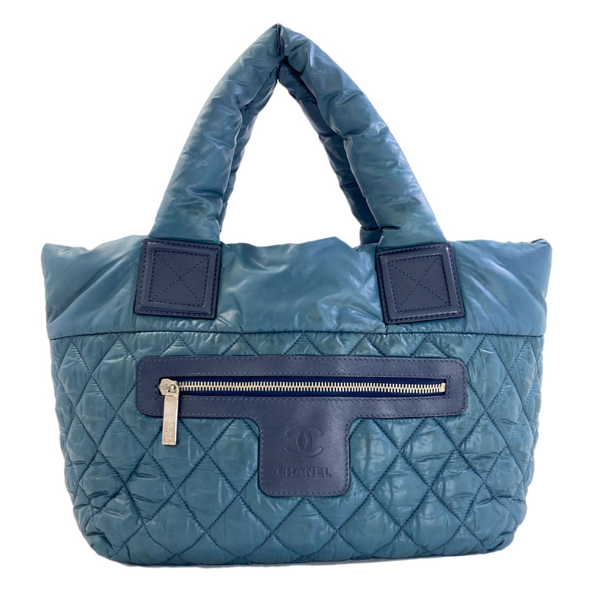 CHANEL シャネル コココクーン シルバー金具 ハンドバッグ ナイロン レディース 中古