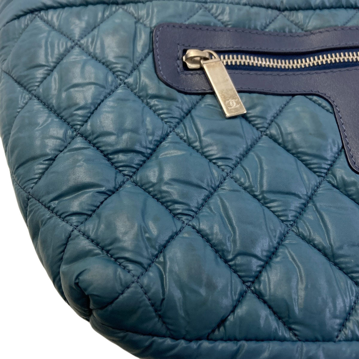CHANEL シャネル コココクーン シルバー金具 ハンドバッグ ナイロン レディース 中古