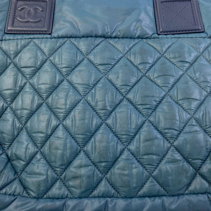 CHANEL シャネル コココクーン シルバー金具 ハンドバッグ ナイロン レディース 中古