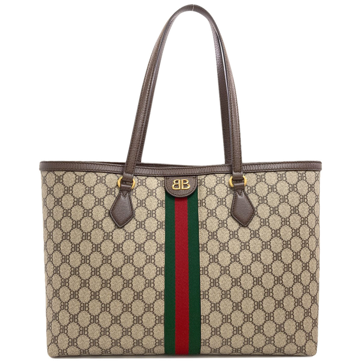 GUCCI グッチ 680125 2103X バレンシアガコラボ ハッカー ミディアム トートバッグ PVC レディース 中古