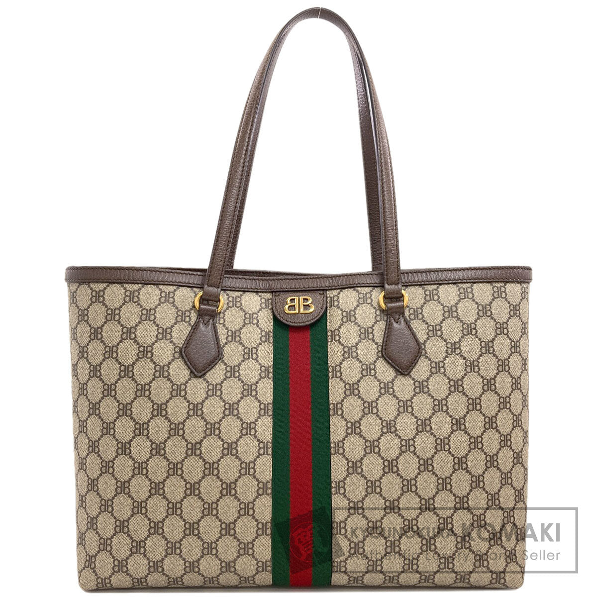 GUCCI グッチ 680125 2103X バレンシアガコラボ ハッカー ミディアム トートバッグ PVC レディース 中古