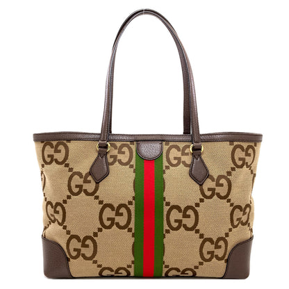 GUCCI グッチ 631685 オフディア ラージ ジャンボGG トートバッグ キャンバス レディース 中古