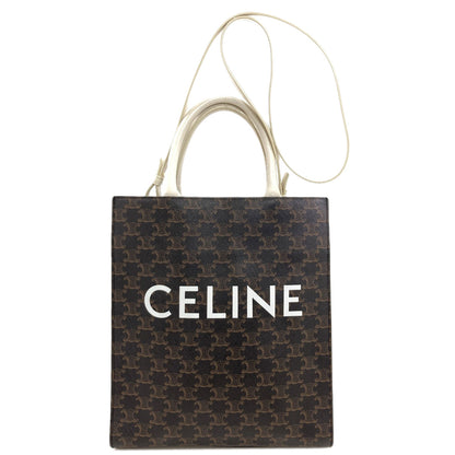 CELINE セリーヌ バーティカルカバ トリオンフ 2WAY ハンドバッグ PVC レディース 中古