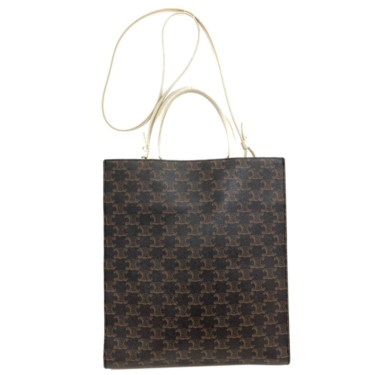 CELINE セリーヌ バーティカルカバ トリオンフ 2WAY ハンドバッグ PVC レディース 中古