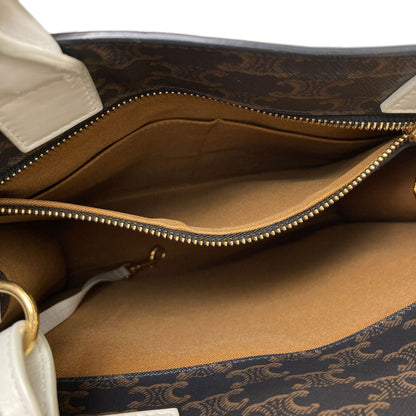 CELINE セリーヌ バーティカルカバ トリオンフ 2WAY ハンドバッグ PVC レディース 中古