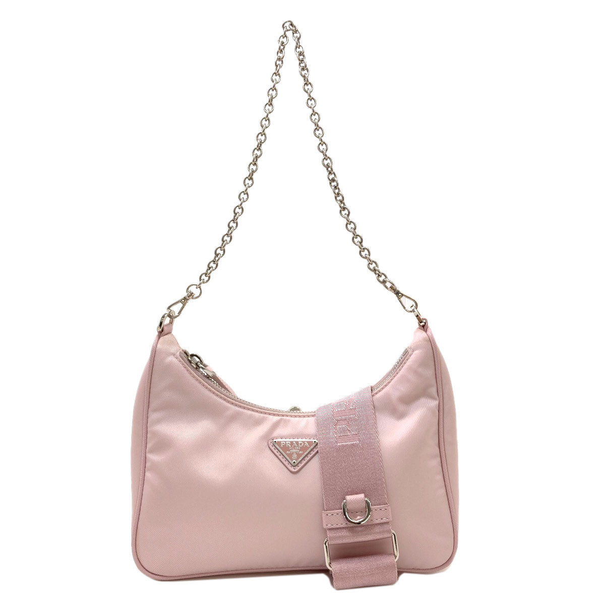 PRADA プラダ ロゴ金具 2WAY ショルダーバッグ ナイロン レディース 中古