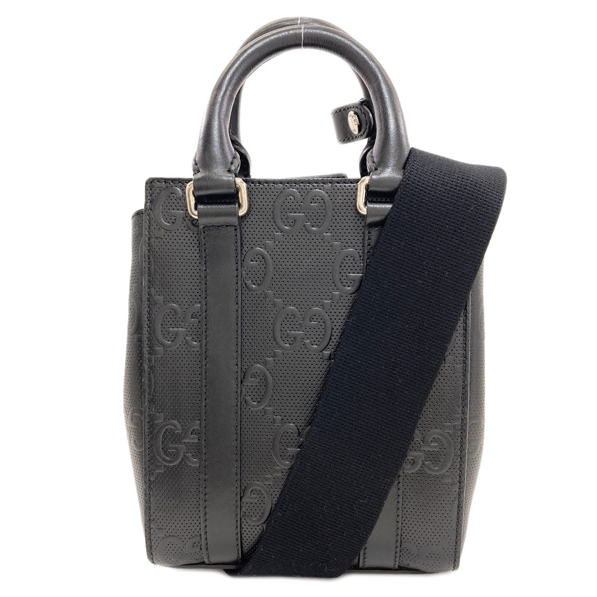 GUCCI グッチ 696010 GGエンボス ミニ 2WAY ハンドバッグ カーフ レディース 中古
