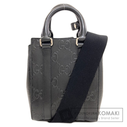 GUCCI グッチ 696010 GGエンボス ミニ 2WAY ハンドバッグ カーフ レディース 中古